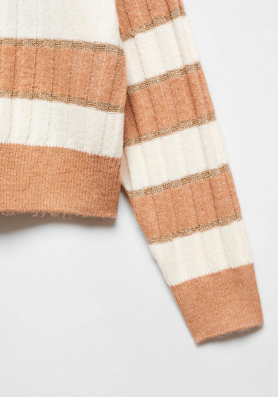 Lurex details striped sweater