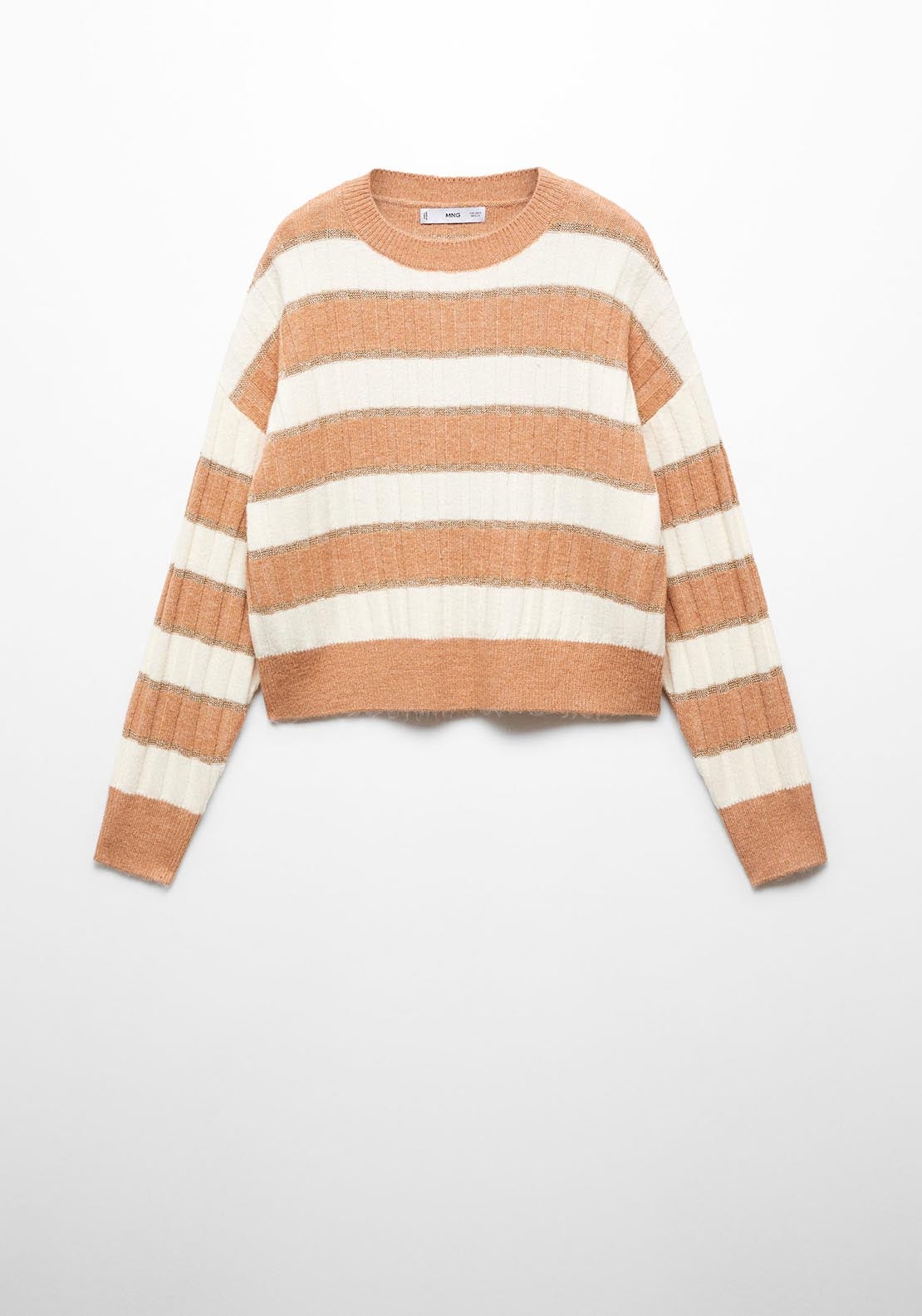 Lurex details striped sweater