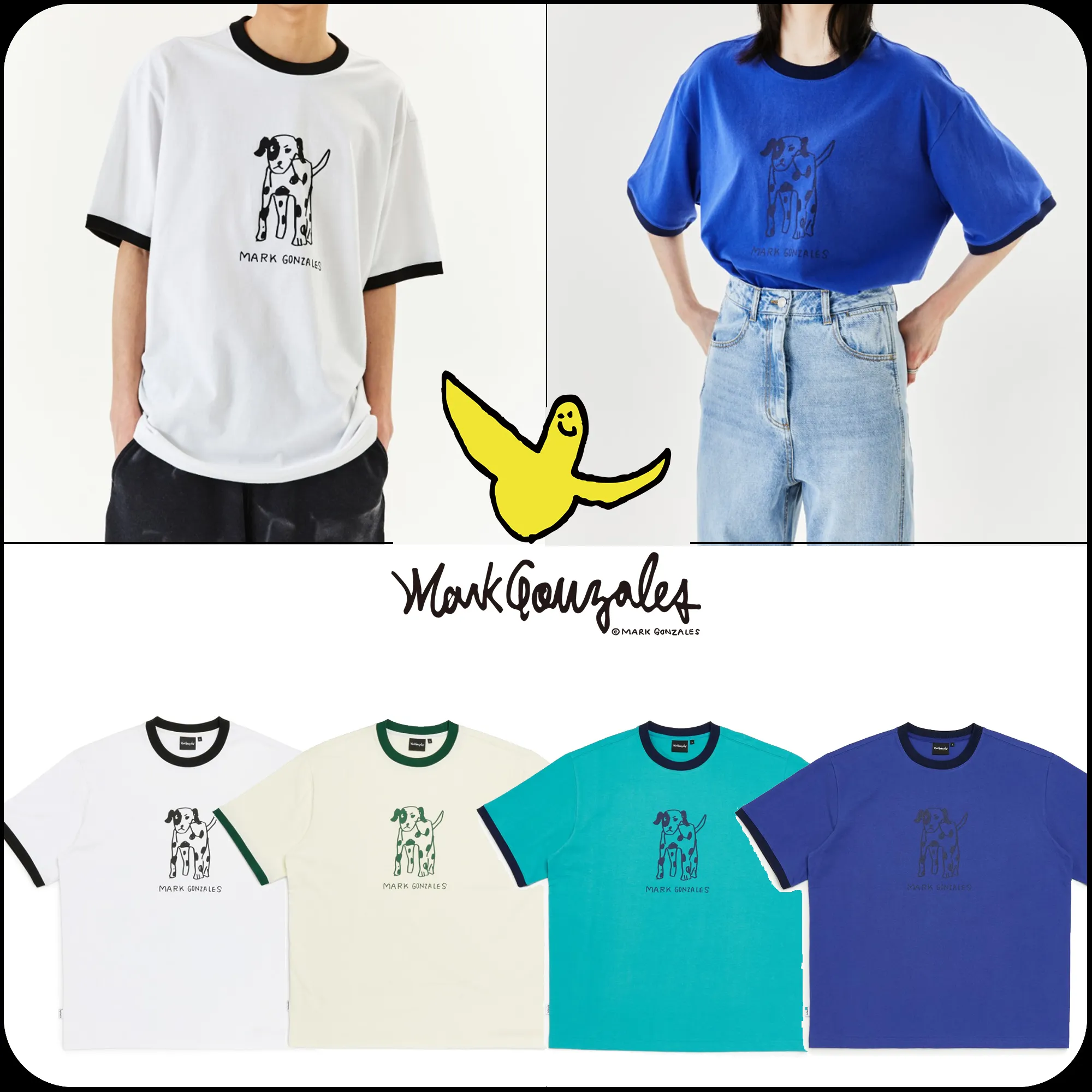 Mark Gonzales  |[MARK GONZALES]★MG PUP RINGER T-SHIRT