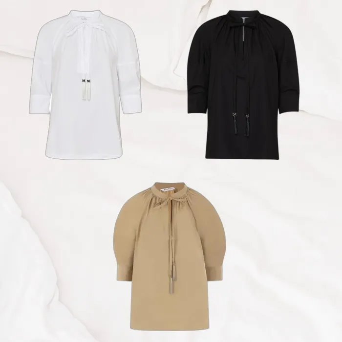 MaxMara  |Cropped Plain Office Style Elegant Style Shirts & Blouses