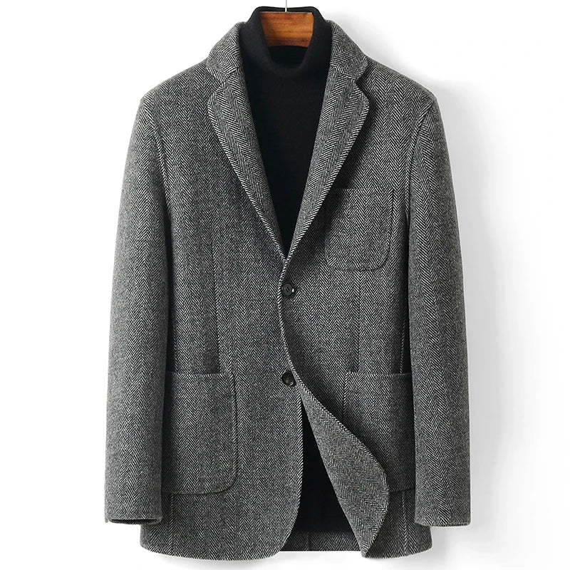 Men's Double-sided Wool Single Breasted Business Casual Autumn Coat