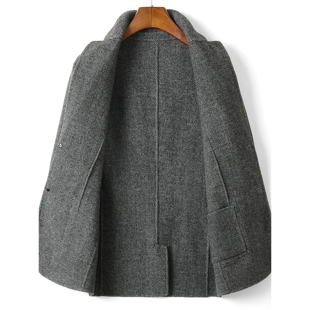 Men's Double-sided Wool Single Breasted Business Casual Autumn Coat