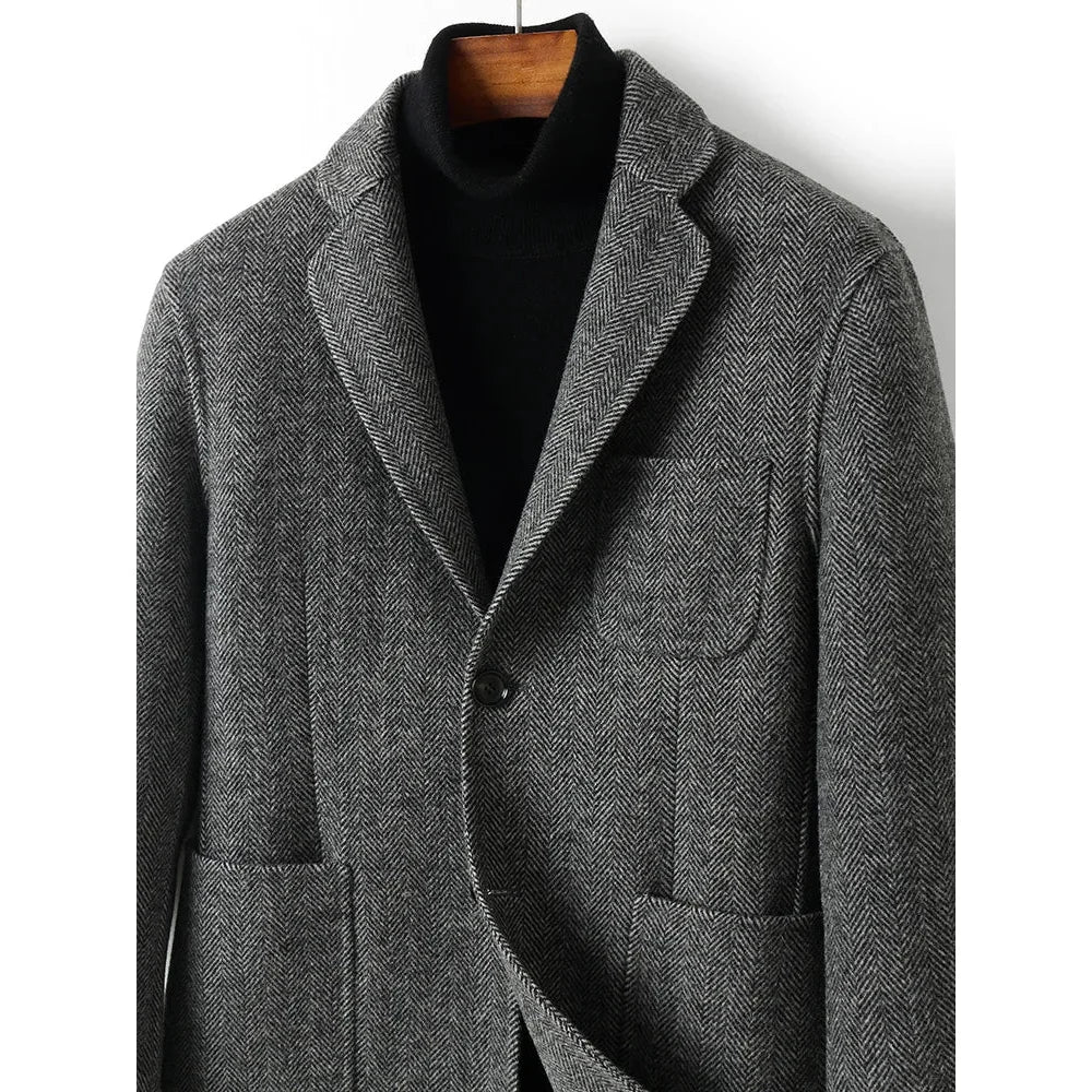 Men's Double-sided Wool Single Breasted Business Casual Autumn Coat