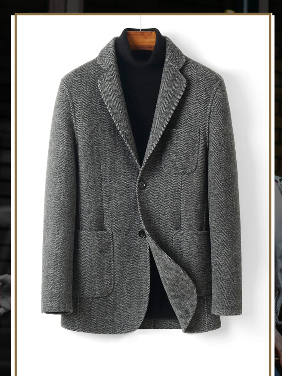 Men's Double-sided Wool Single Breasted Business Casual Autumn Coat