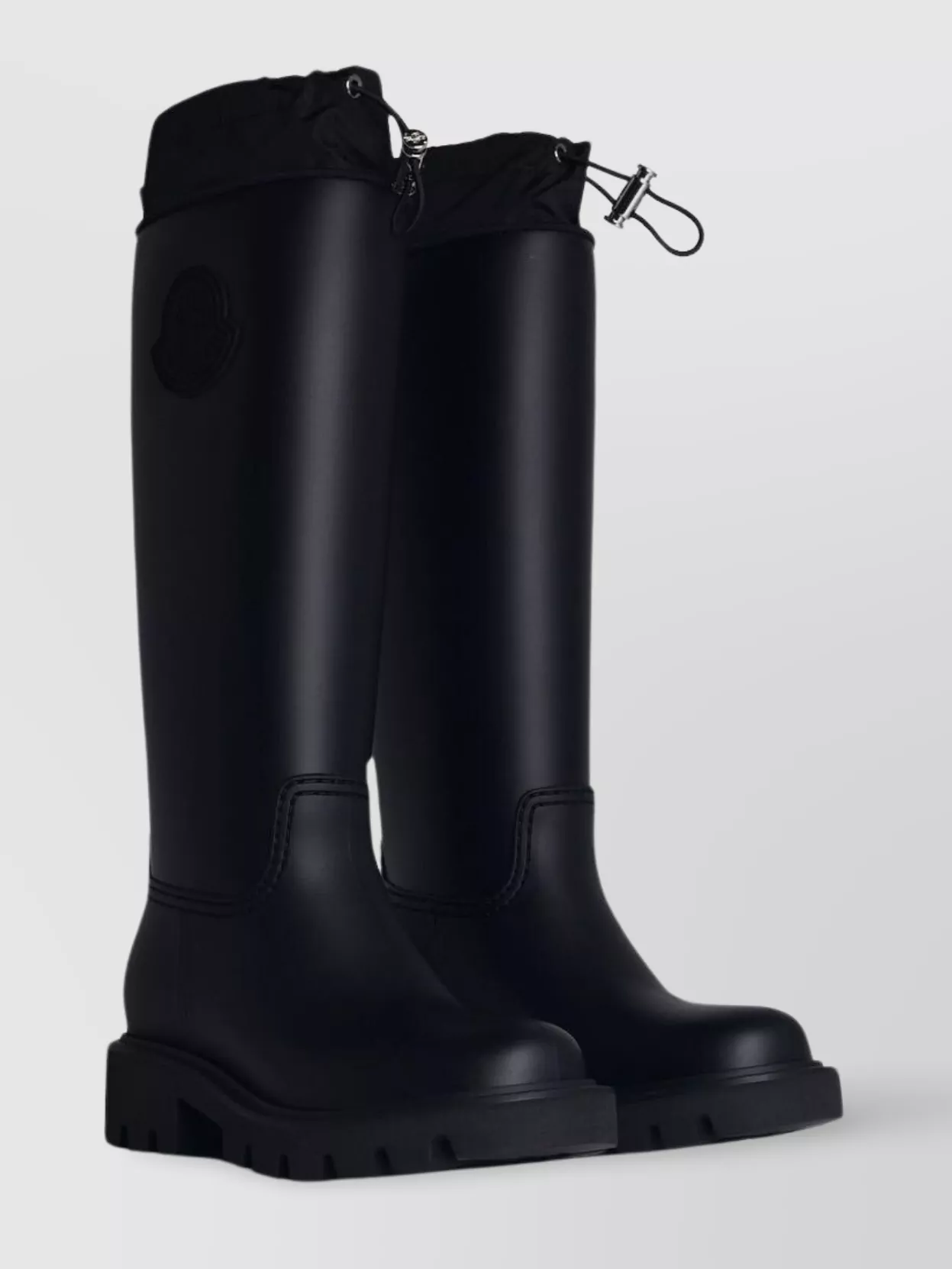 Moncler   'streamkick' leather blend boots