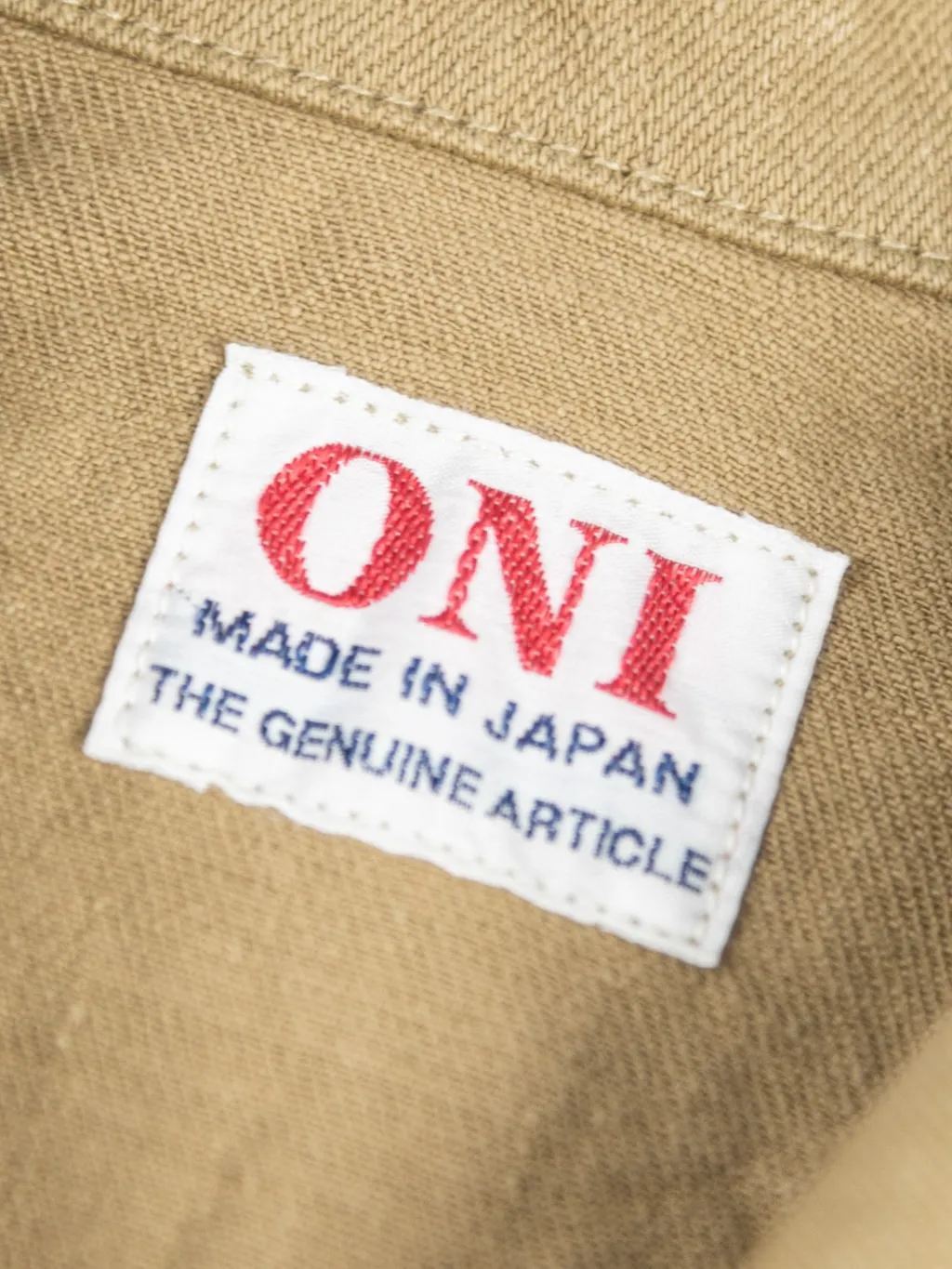 ONI Denim 03501-KHBESF Super Low Tension Khaki-Beige 12oz Coverall Jacket