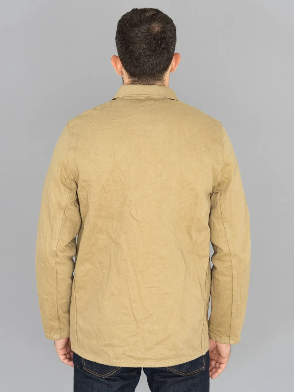 ONI Denim 03501-KHBESF Super Low Tension Khaki-Beige 12oz Coverall Jacket