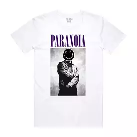 PARANOIA TEE WHT/PURP