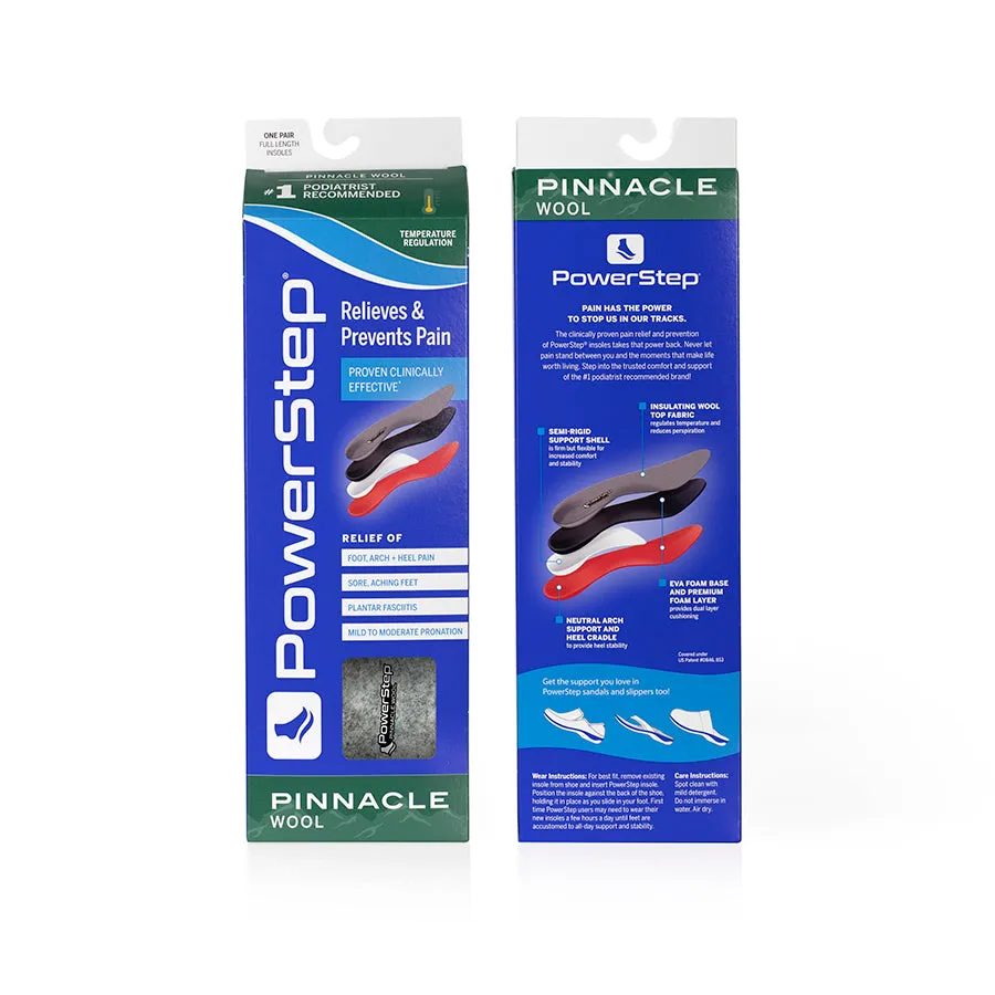 PowerStep Pinnacle Wool Insoles