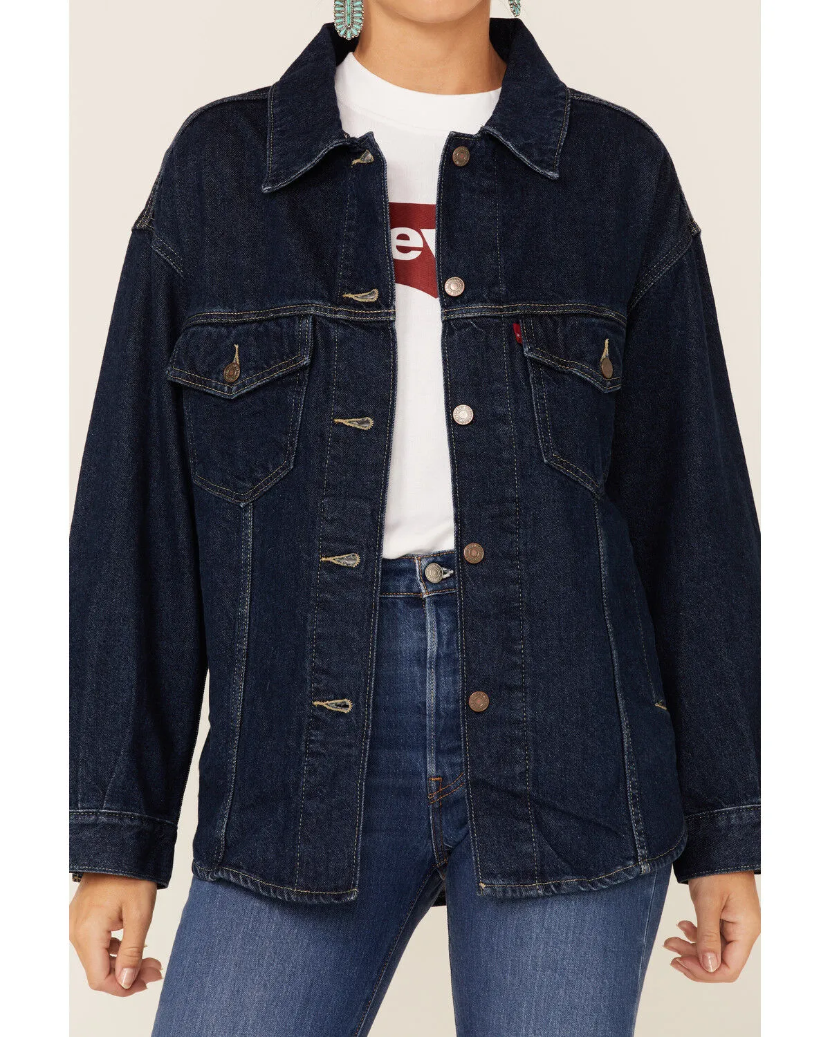 Product Name:  Levi's Women's My Vibe Dark Denim Shirt Jacket