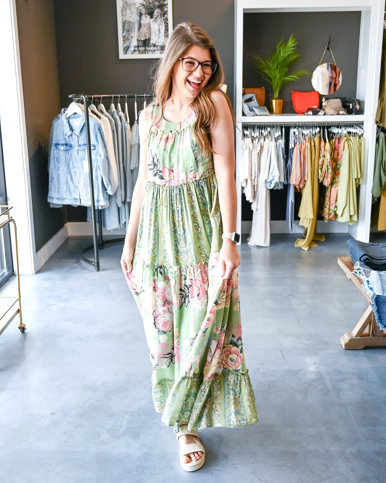 S-3X Waverly Floral Maxi Dress