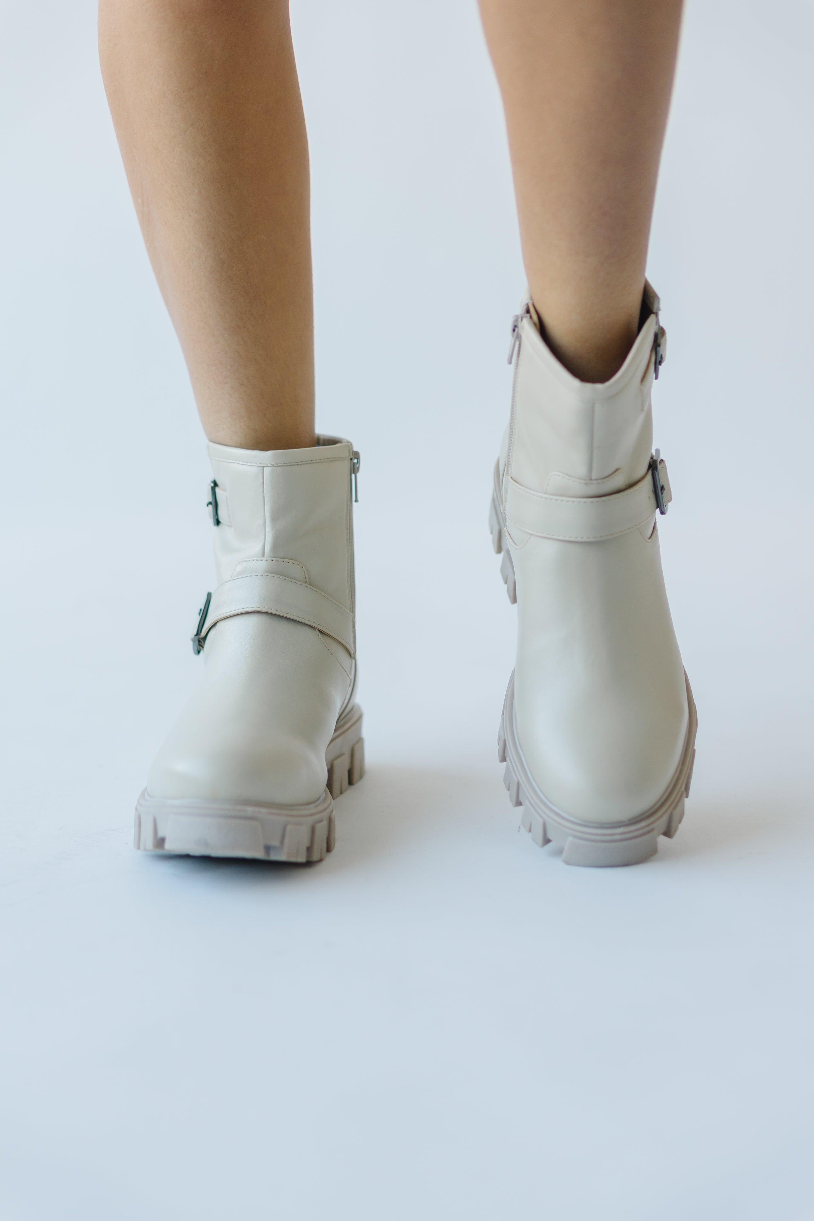 Seychelles: Unbroken Leather Boot in Off White