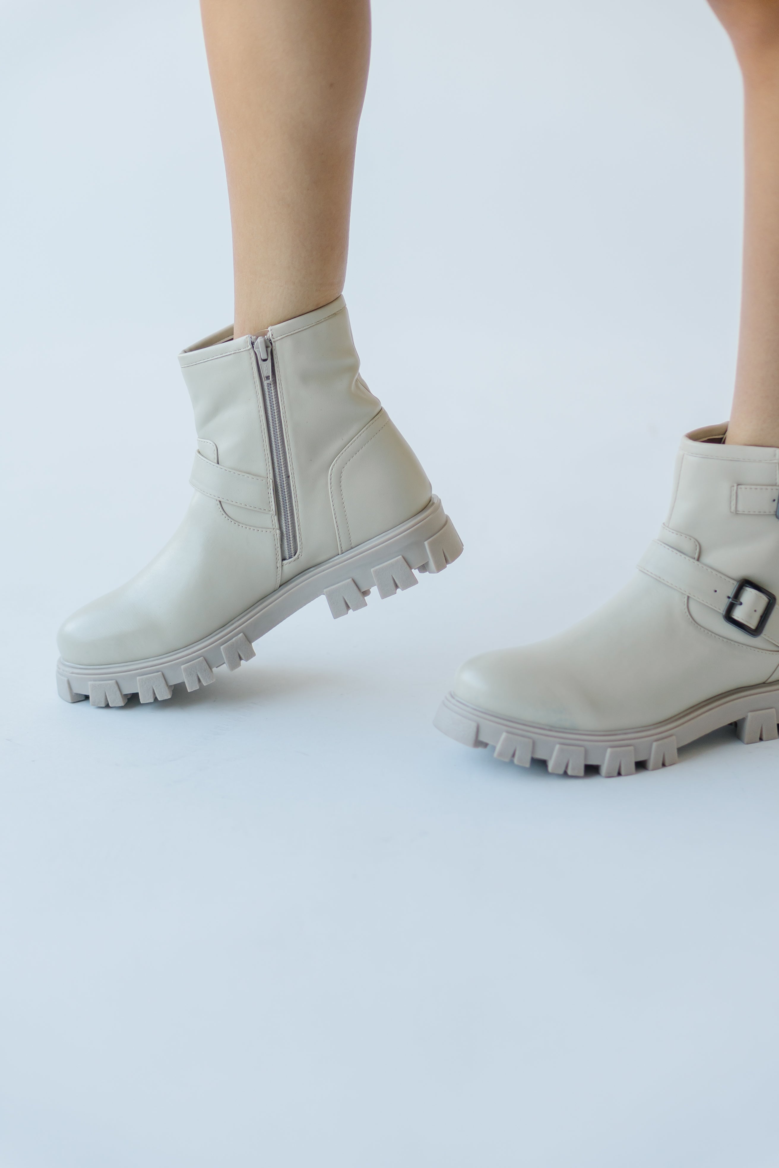 Seychelles: Unbroken Leather Boot in Off White