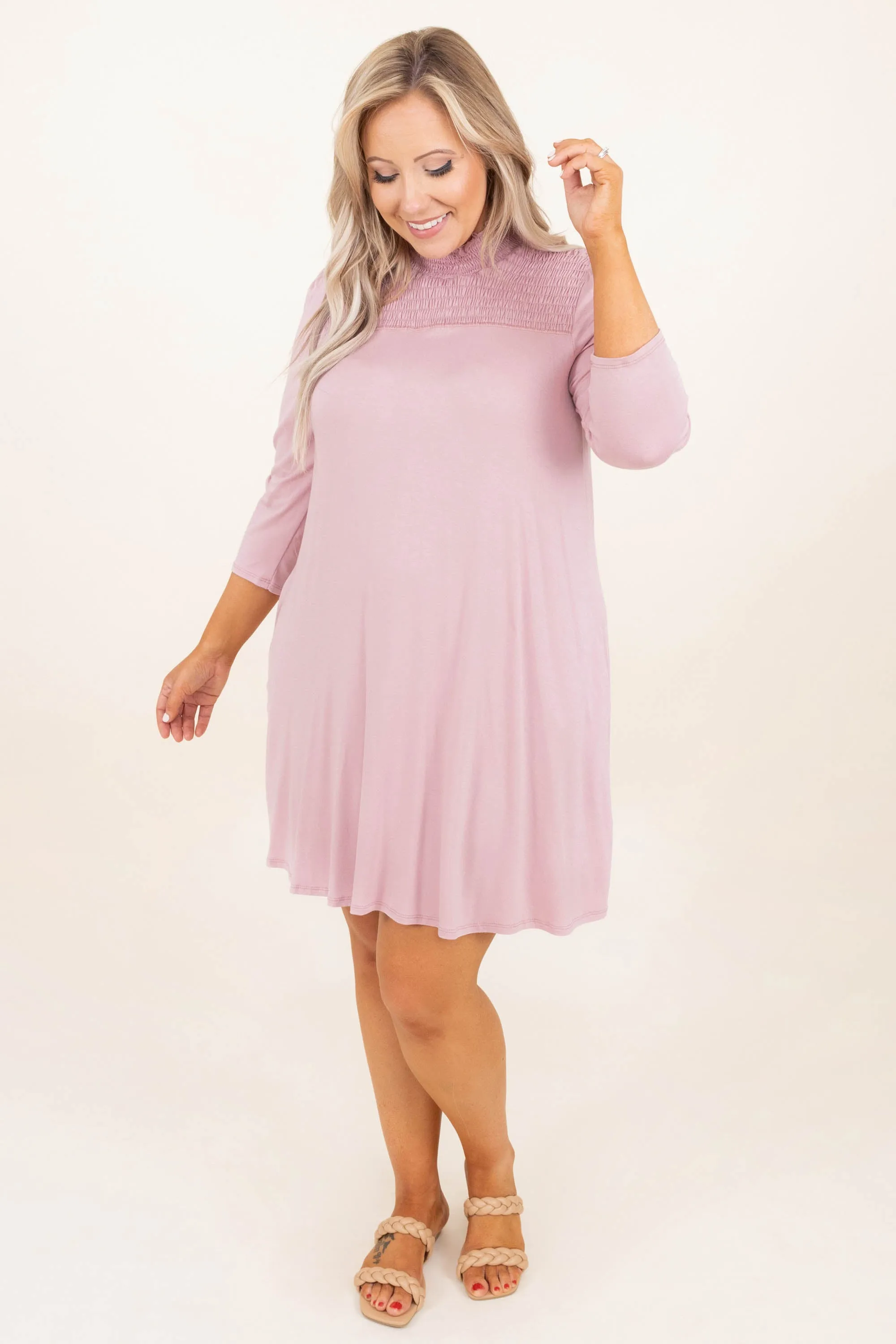 Simply Southern Dress, Dusty Pink