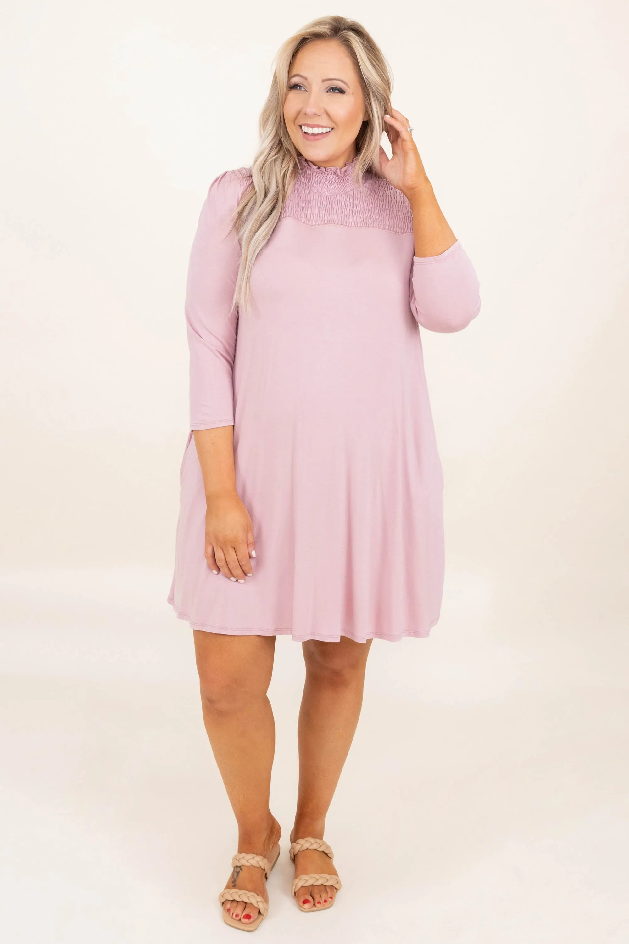 Simply Southern Dress, Dusty Pink