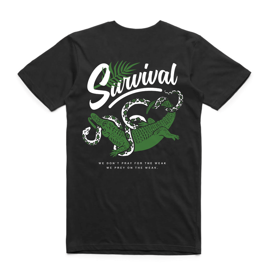 SRVL GATOR TEE BLK/GRN