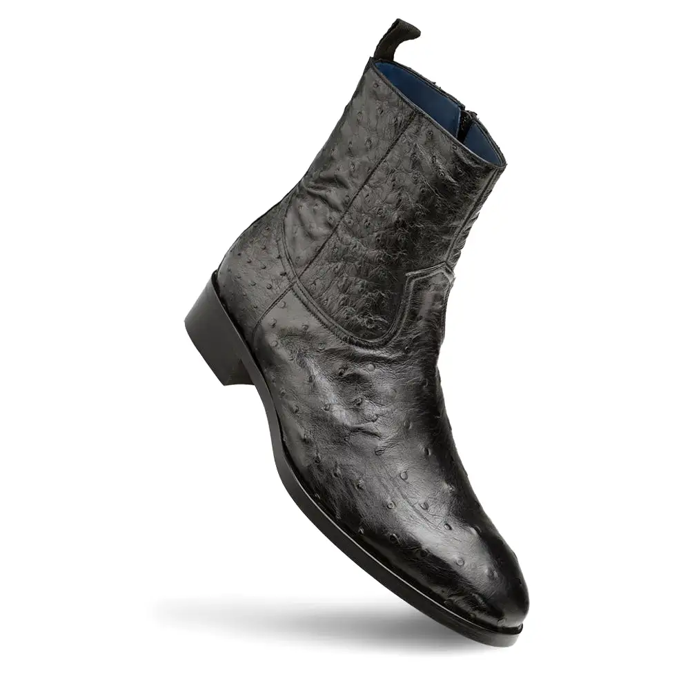 Straight-Heel Ostrich Boot