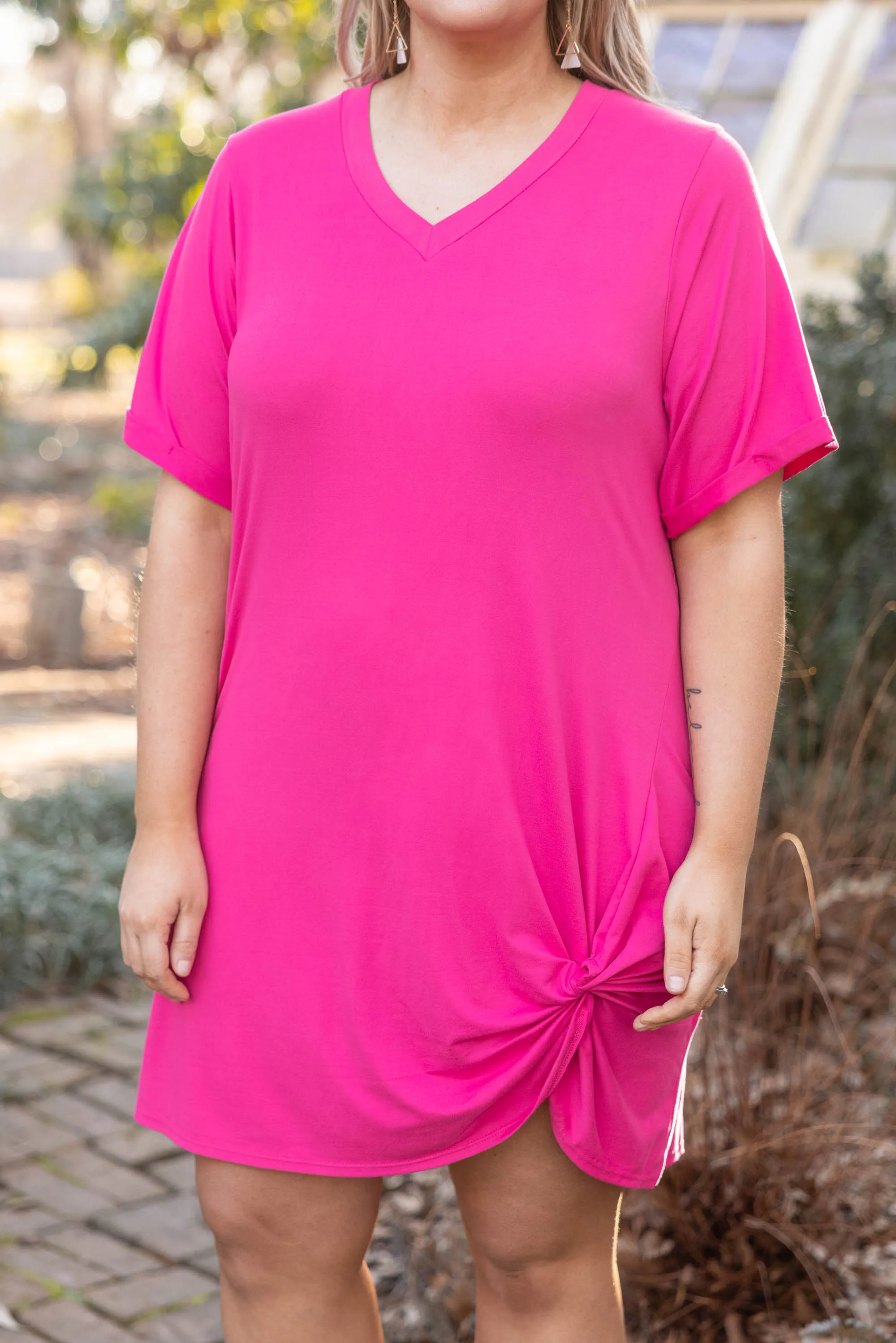 Sweetly Simple Dress, Hot Pink