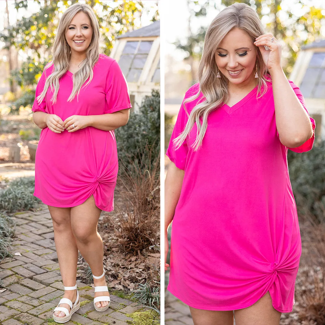 Sweetly Simple Dress, Hot Pink