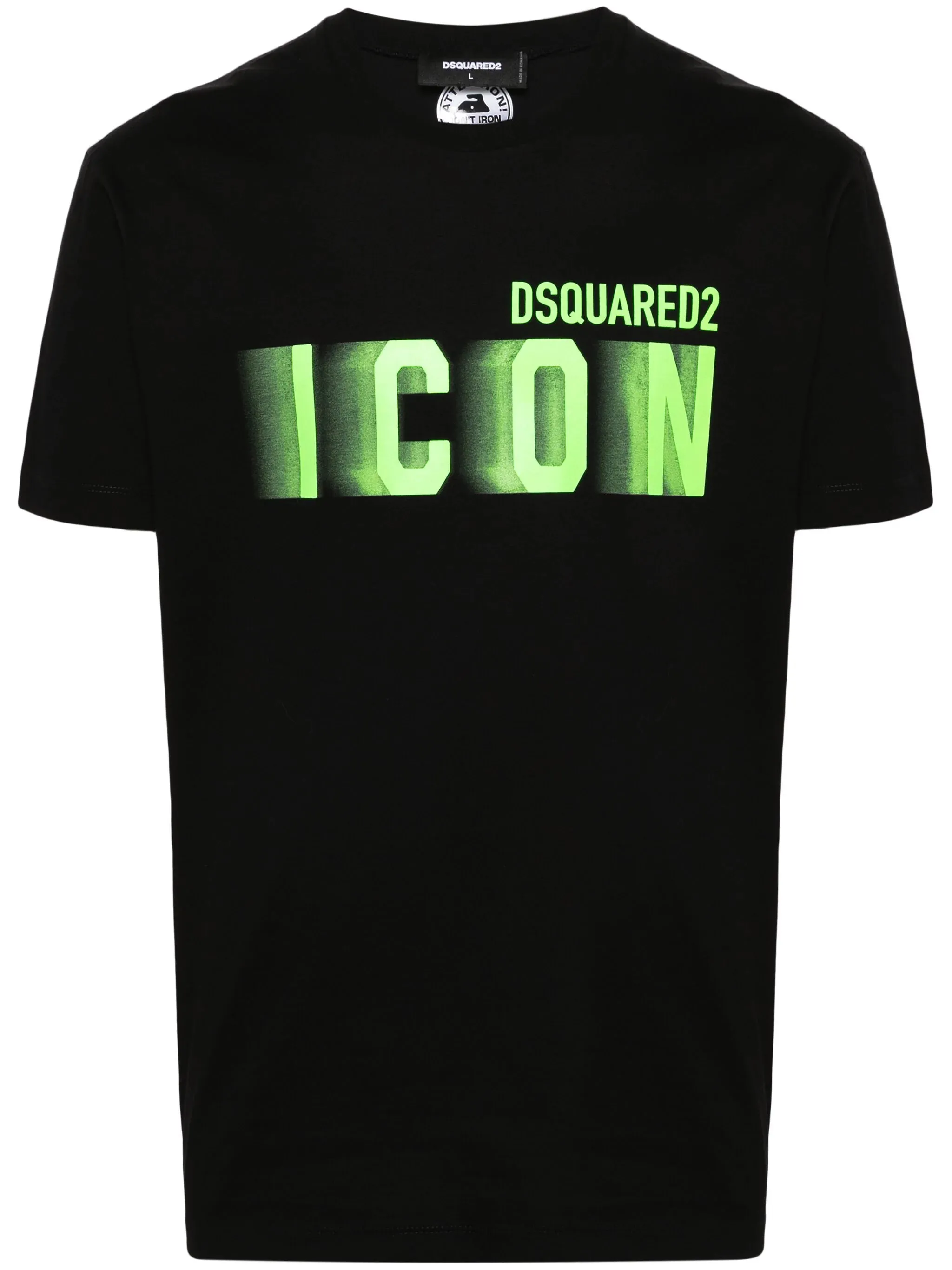 T-shirt DSQUARED2 stampa logo Icon Blur nera