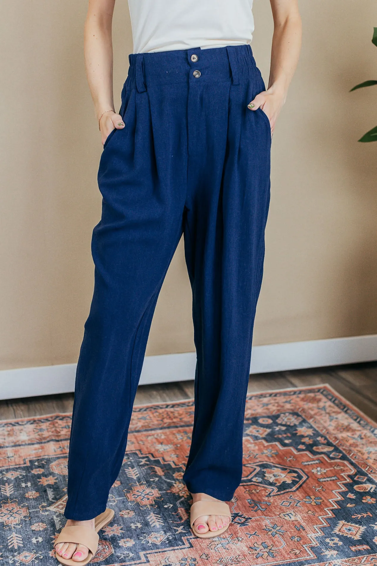 Take A Walk High Waisted Pants - 2 Colors