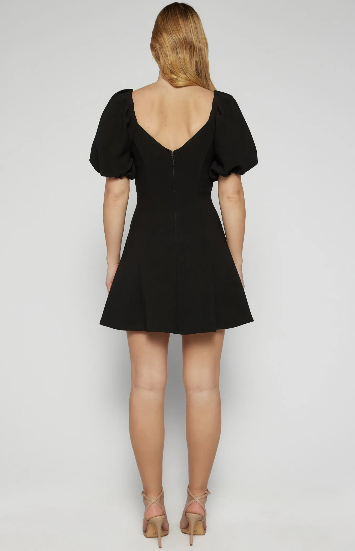 Textured Stretch Fabric Panel Detail Dress (SDR1446B)