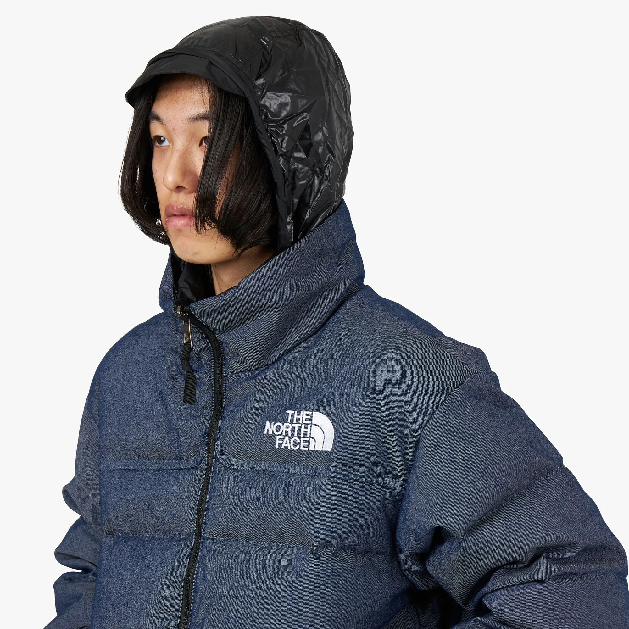 The North Face 92 Reversible Nuptse Jacket / Denim Blue