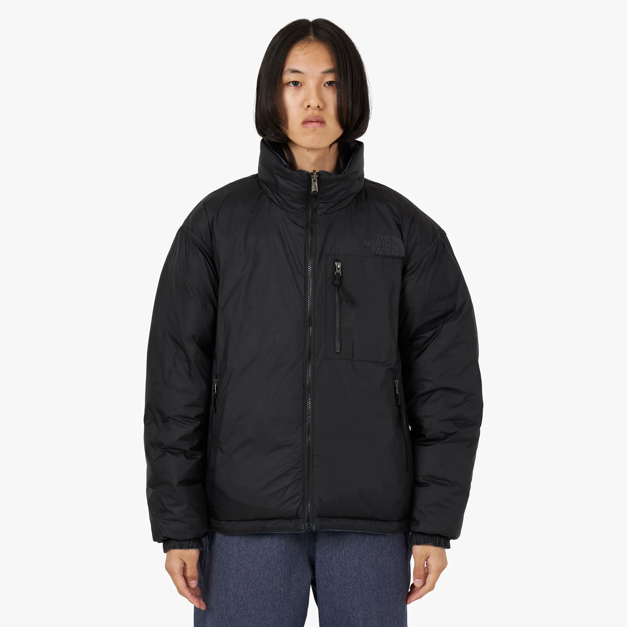 The North Face 92 Reversible Nuptse Jacket / Denim Blue