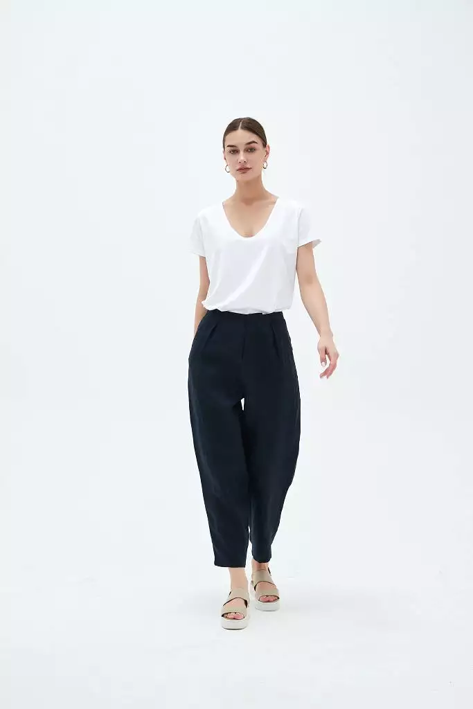 Tirelli - Classic Linen Pant - Navy