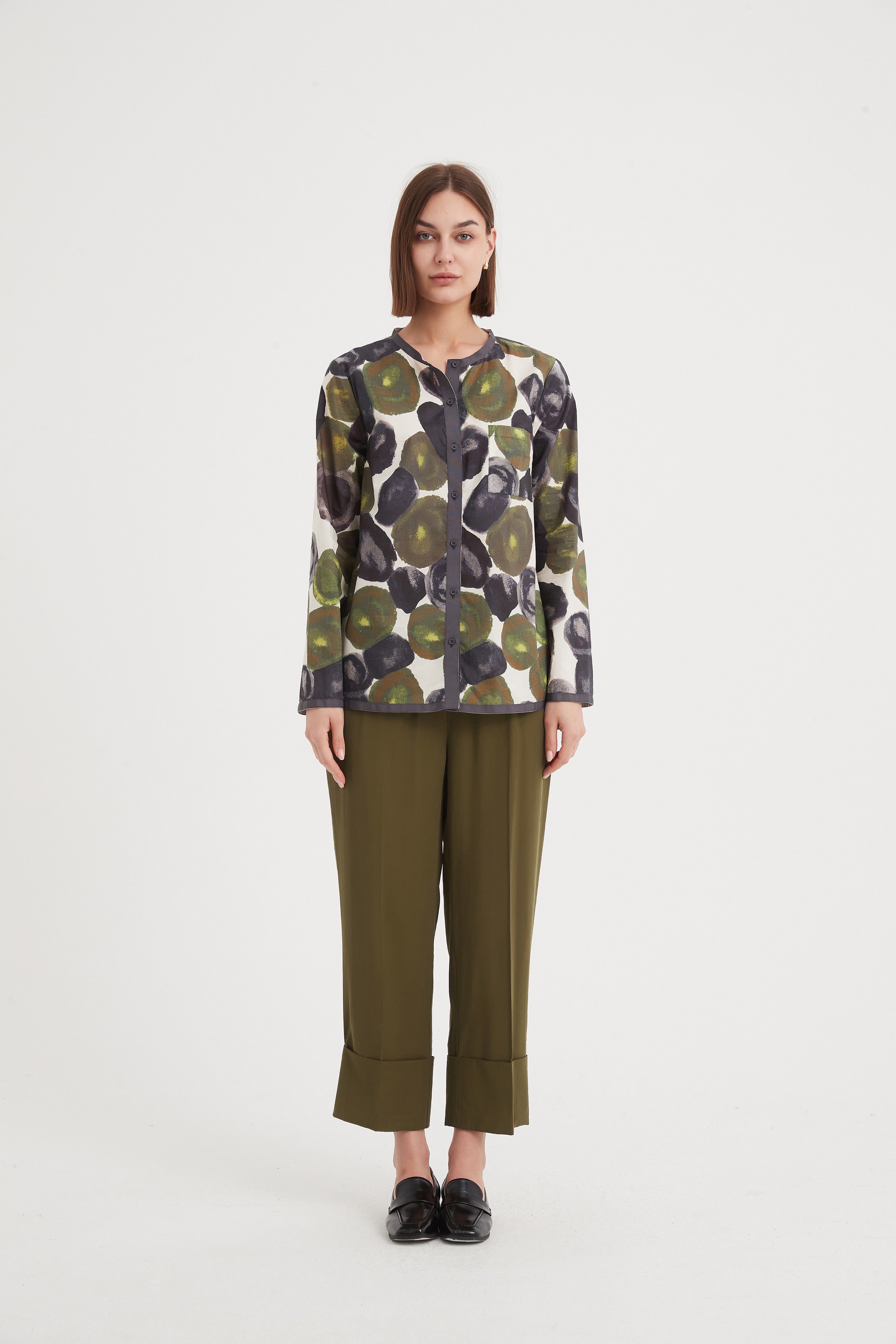 Tirelli - Grosgrain Detail Shirt - Moss Spot