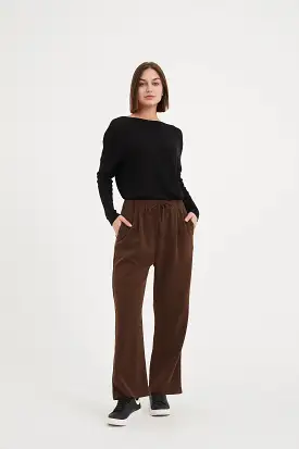 Tirelli - Straight Leg Stretch Cord Pants - Mocha