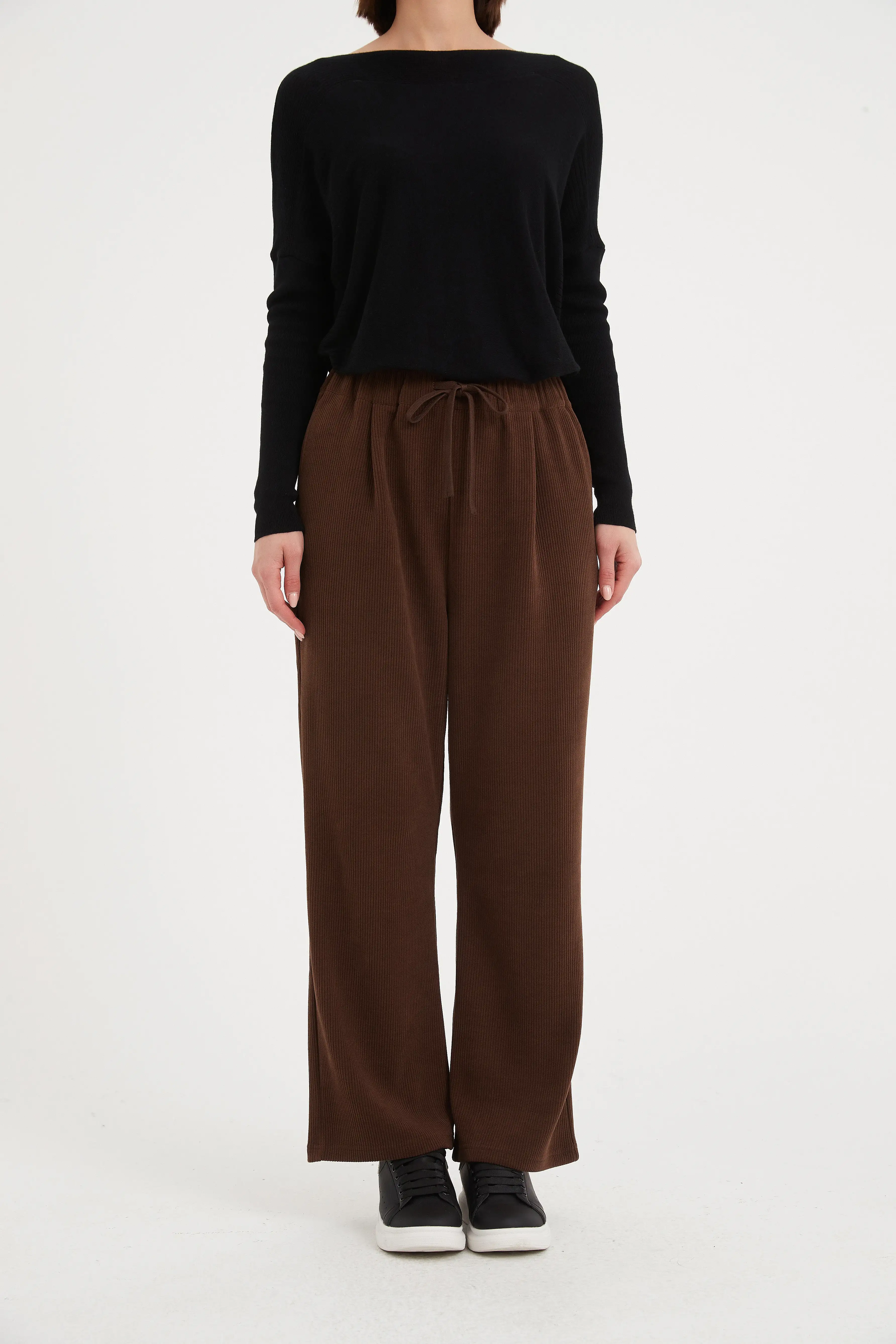 Tirelli - Straight Leg Stretch Cord Pants - Mocha