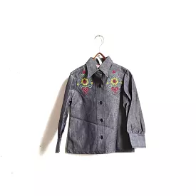 [Unworn]  VINTAGE denim shirt 6Y (dead stock)