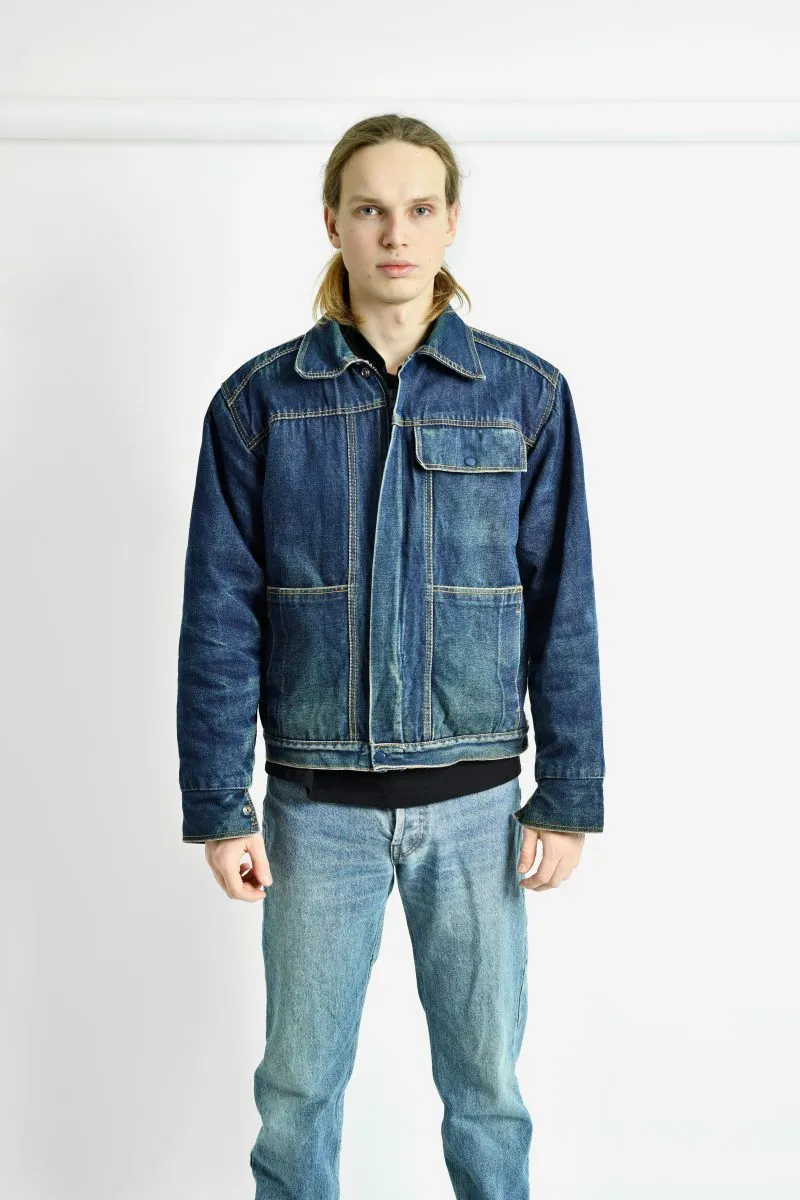 Vintage denim sherpa jacket