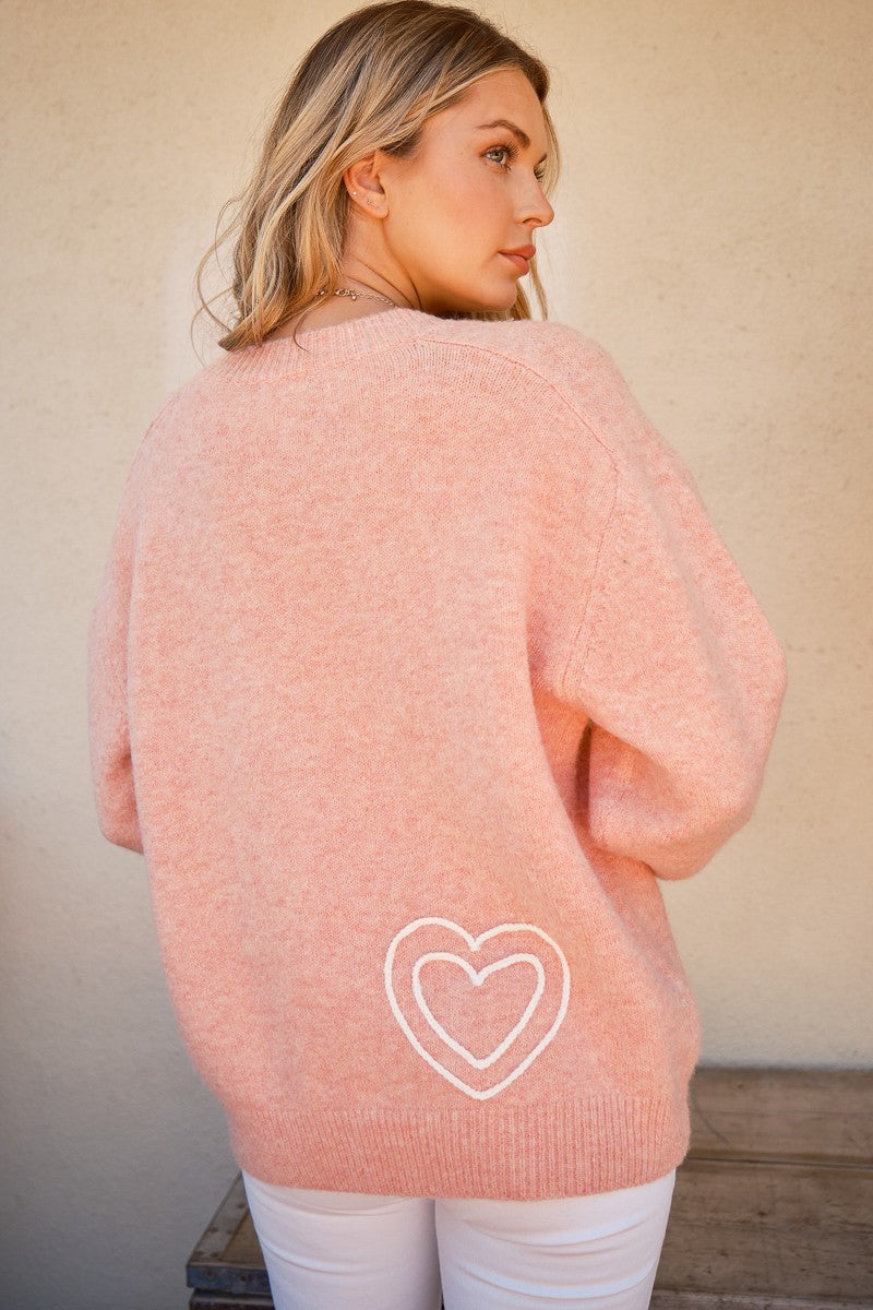 Wifey Heart Embroidered Sweater