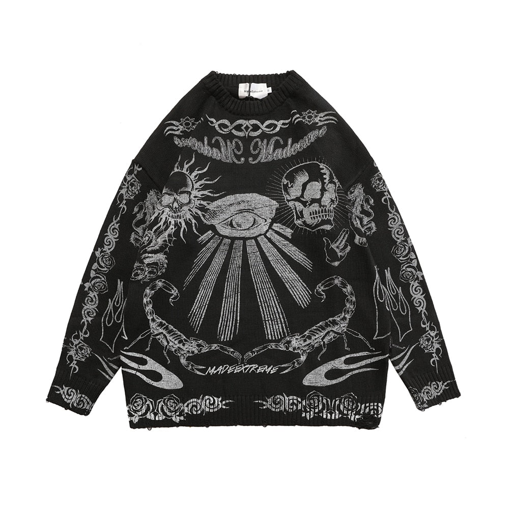 WOKE TRIBE FRAYED SWEATER