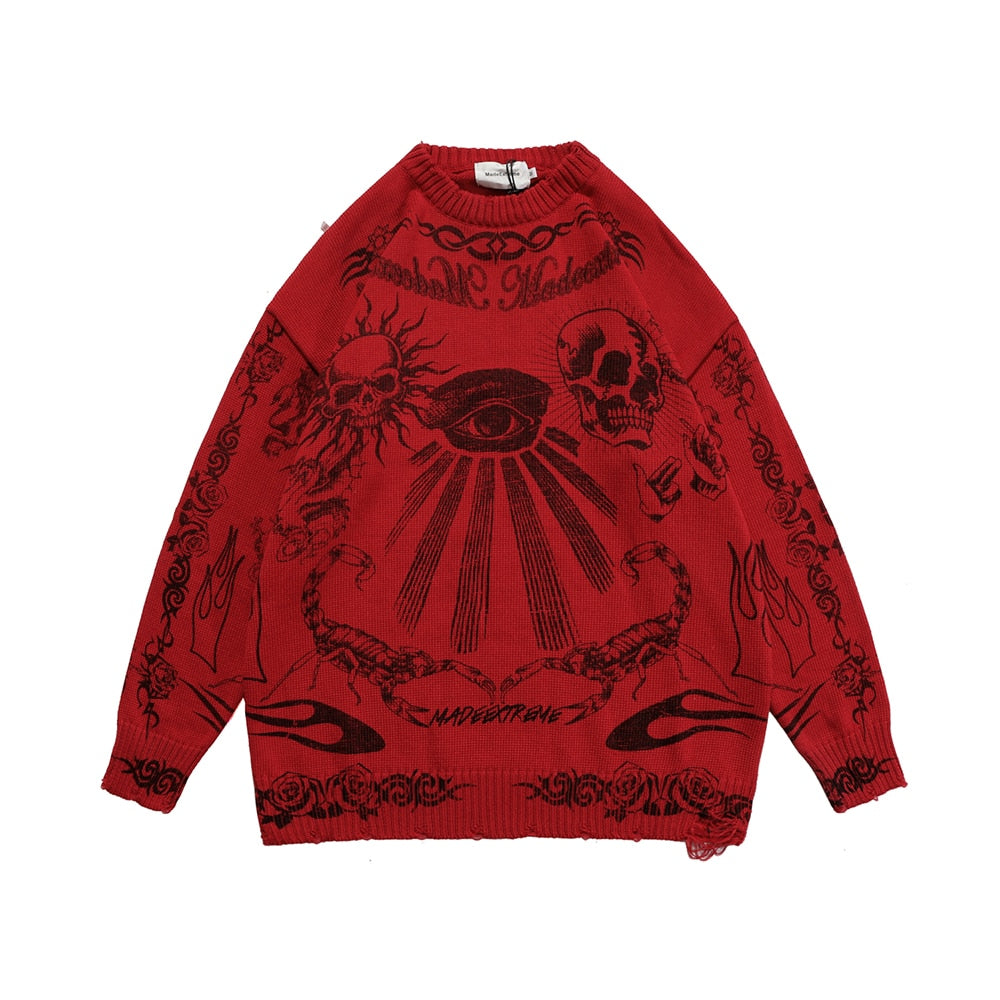 WOKE TRIBE FRAYED SWEATER