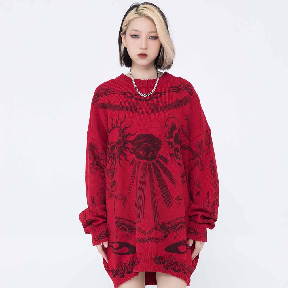 WOKE TRIBE FRAYED SWEATER