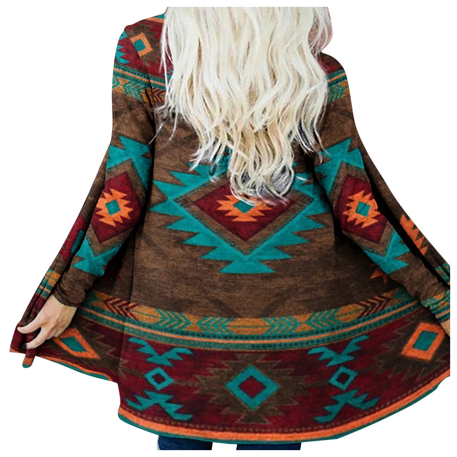 Women southwest Print Cardigan Top Coat Casual Print Long Sleeve Shirt Cardigan Top Coat Cardigan Coat