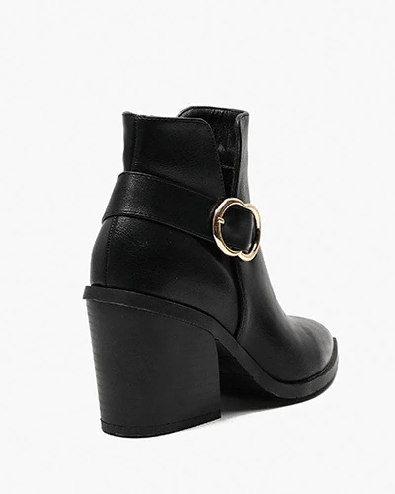 Women's Casual Daily Simple Zipper Ankle Boots