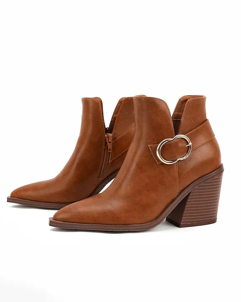 Women's Casual Daily Simple Zipper Ankle Boots