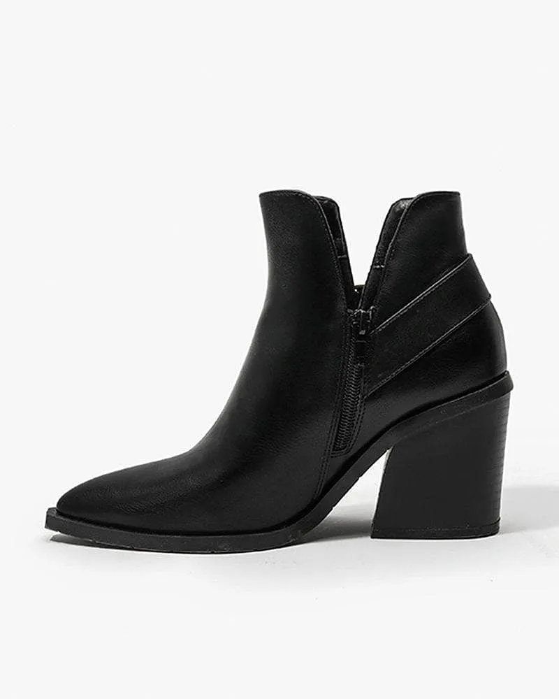 Women's Casual Daily Simple Zipper Ankle Boots