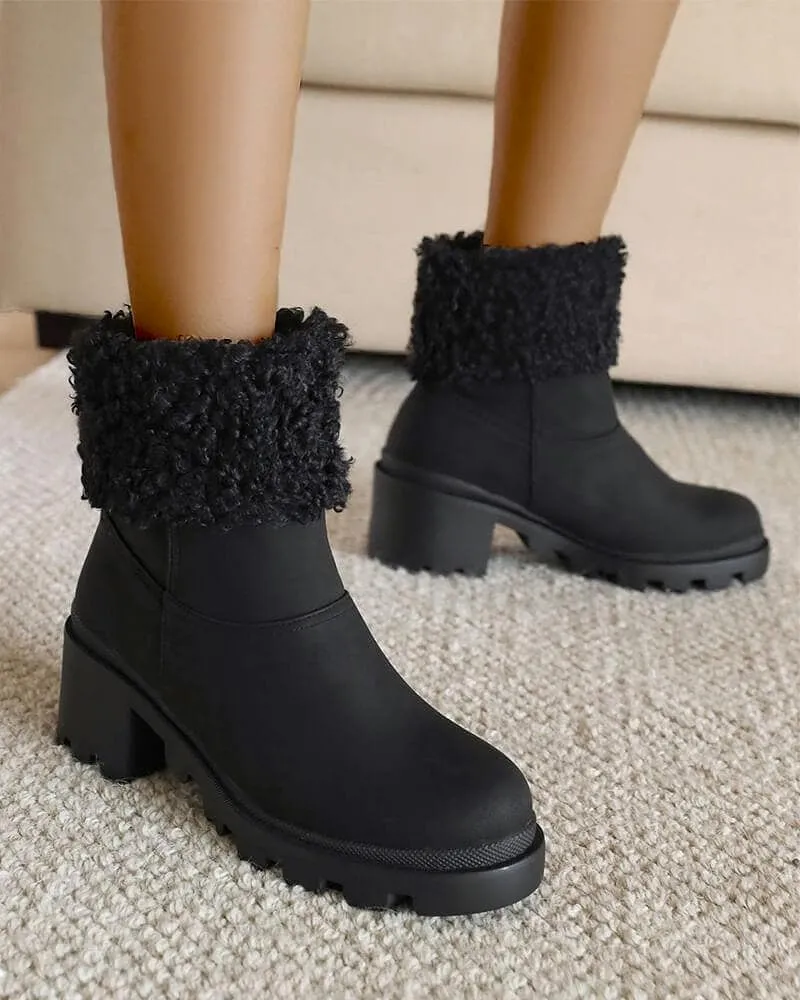 Women's Fashion Fleece Thermal Ankle Boots