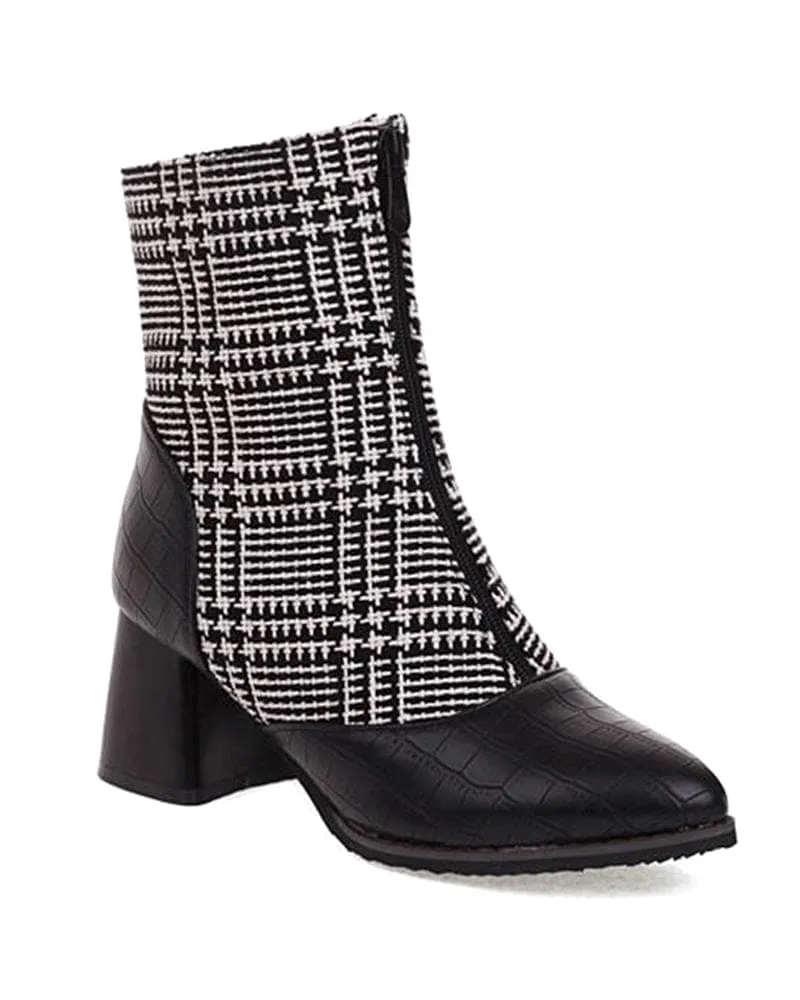 Women's Fashion Split Joint Zipper Boots