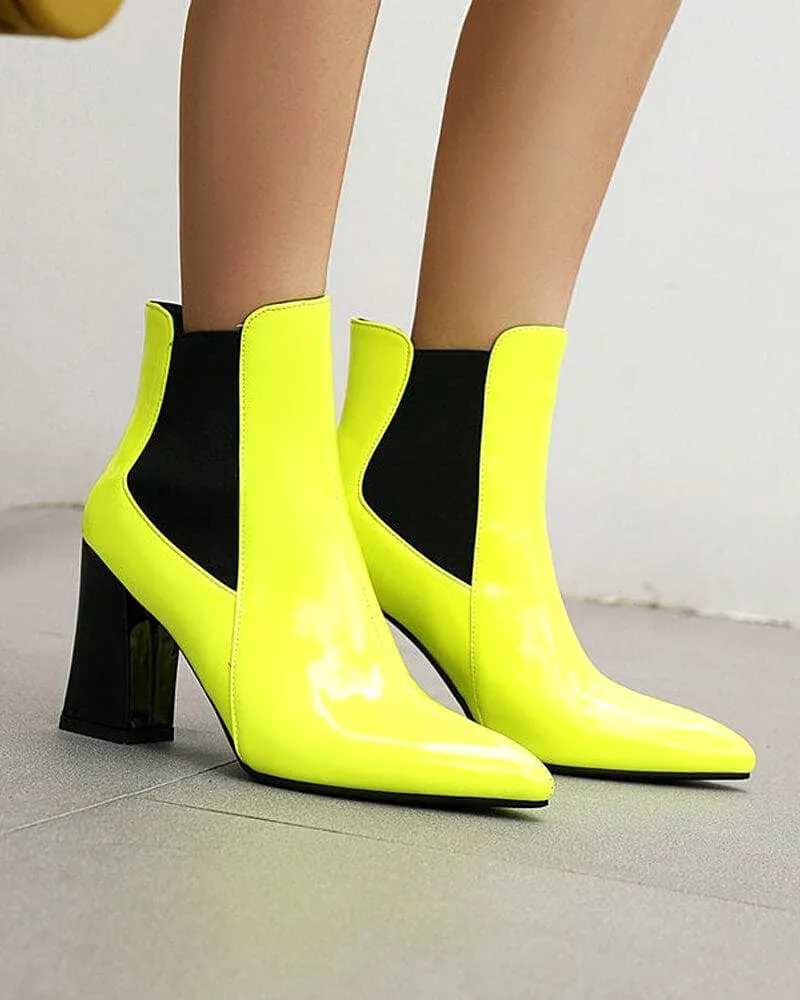 Women's Fashion Web celebrity style Pointed Toe Ankle Boots