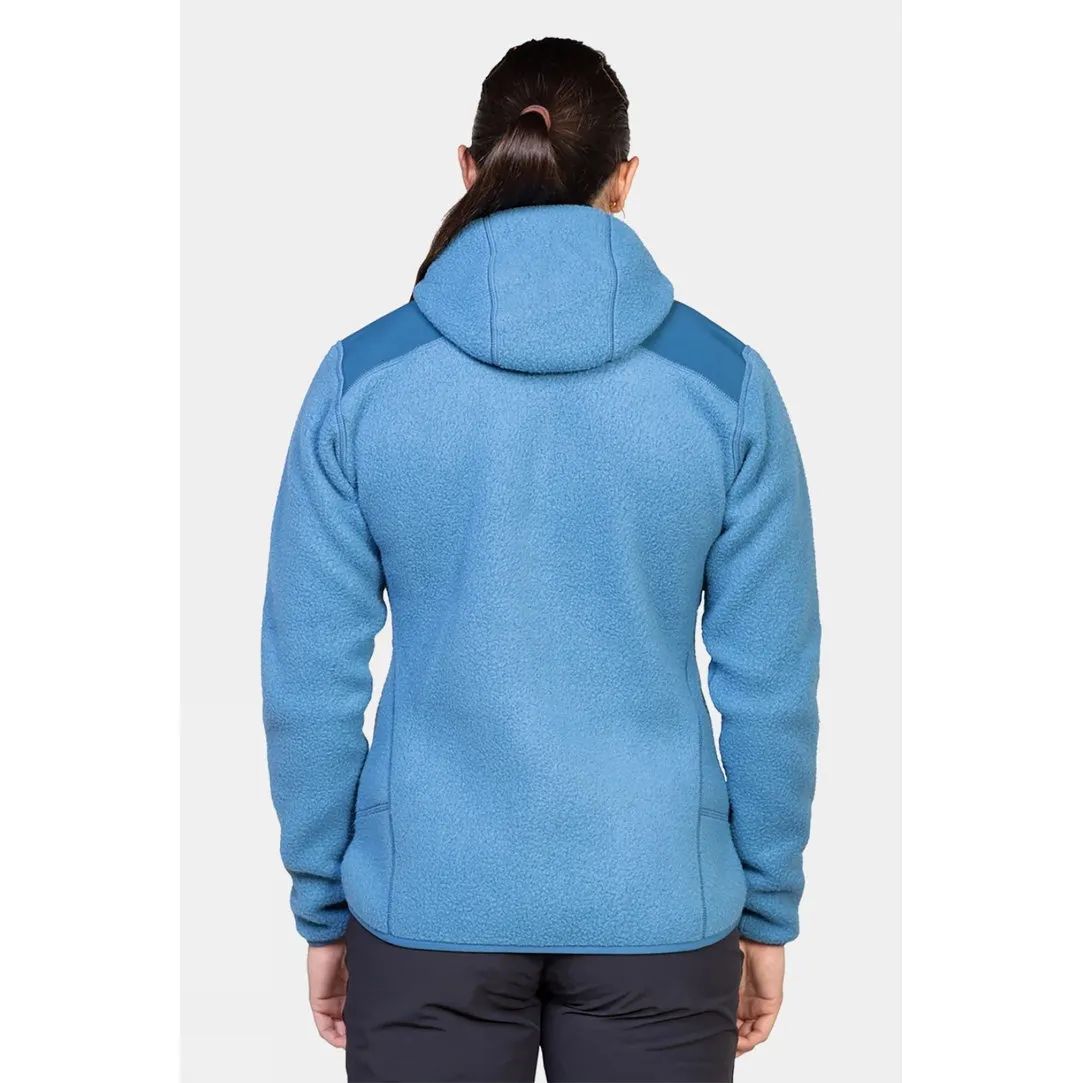 Womens Highpile Hooded Fleece Jacket