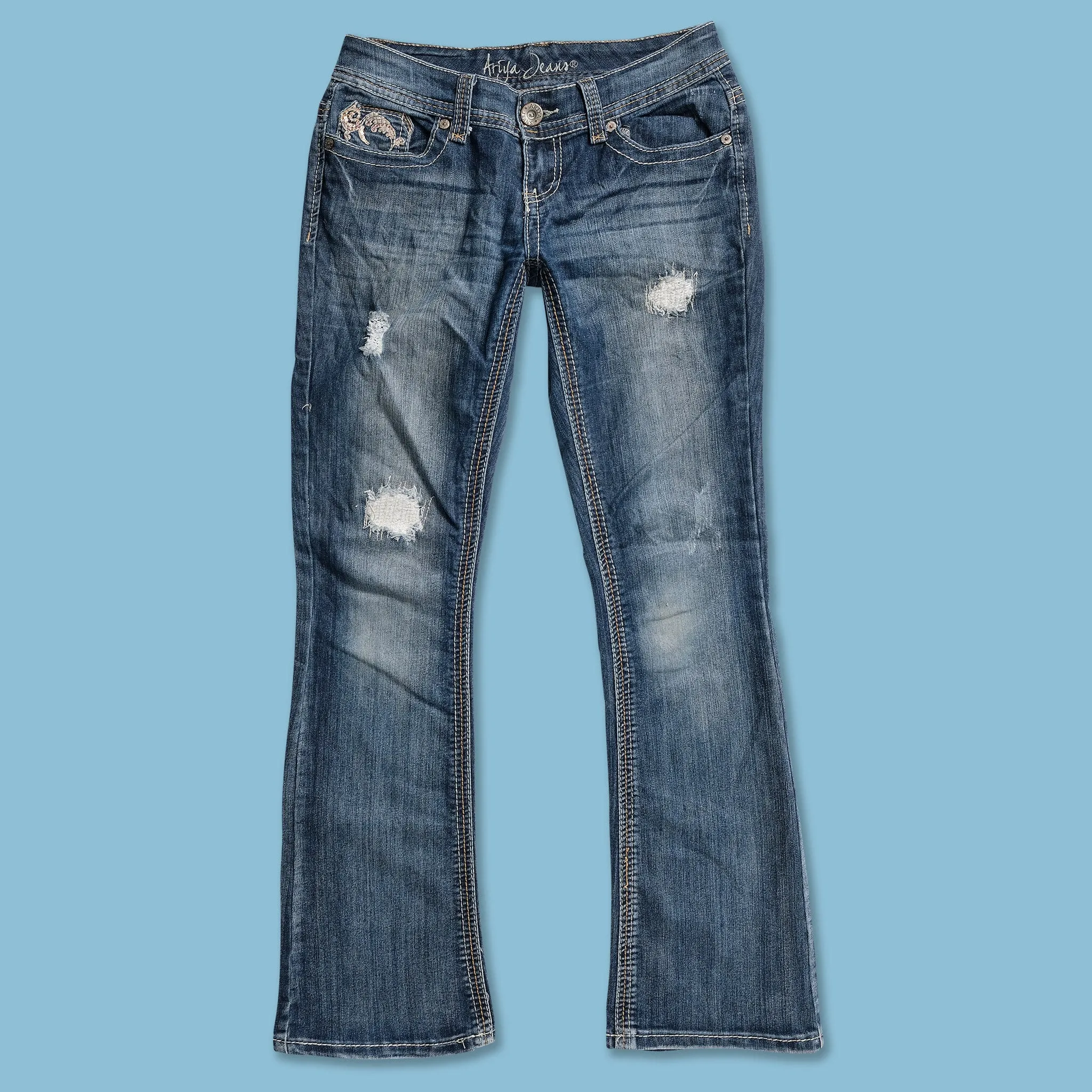 Y2K Bootcut Denim Pants 30x32